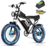 Electric Bike for Adult, 1000/1500W Motor 20 inch Fat Tire Ebike,Up to 30/33MPH & 50-70Miles,15/20AH Removable Battery, 7 Speed Gear Hydraulic Brakes Electric Motorcycle Bicycle