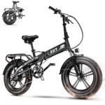 EUYBIKE1000W Folding Electric Bike for Adults,30mph Max Speed, 15AH Removable Battery Ebike, 20" 3 Fat Tire Electric Mountain E Bike with 7-Speed,Adult Electric Bicycles for Commute Beach Snow