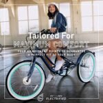 sixthreezero EVRYjourney Adult Electric Tricycle, 7-Speed Step Through eTrike 3 Wheel eBike, 250 Watt Motor, 26 Inch Wheels, Matte Black - Image 3