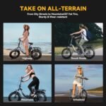 EUYBIKE1000W Folding Electric Bike for Adults,30mph Max Speed, 15AH Removable Battery Ebike, 20" 3 Fat Tire Electric Mountain E Bike with 7-Speed,Adult Electric Bicycles for Commute Beach Snow - Image 7