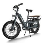 KBO Ranger Electric Bike 750W Cargo Ebike 48V 17.5Ah/840Wh Removable Battery 60Mi+ Range 400LBS Payload Capacity 20"x3" Fat Tire ebike 25mph 86Nm 7-Speed Cargo Bicycle 0-5 Level Pedal Assist