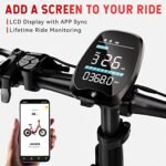 Electric Bike for Adults, HOVSCO Foldable 20'' Fat Tire Ebike 750W Motor Torque Sensor 28Mph Bike, 48V 15AH LG Battery 65 Miles Adult Bicycle with Shimano 7-Speed, Dual Shock Absorber, Red - Image 6