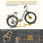 Electric Bike for Adults 1300W Peak, 48V 20AH/35AH/45AH Battery, 28MPH 80-180Miles Range 27.5'' Step-Thru/Step-Over Ebikes for Adults with Torque Sensor,Hydraulic Brake,Anti-Theft, APP & UL - Image 5