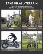 Folding Electric Bike for Adults 1200W Peak BaFang Motor 30MPH 60Miles Range 48V 15AH (720WH) Removable Battery 20" Fat Tire E-Bikes for Adults UL 2849 Certified Ebike - Image 6