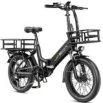 Jasion EB7 ST 2.0 Electric Bike Adults, 28MPH Max Speed[850W Power Motor], 55 Mile Ranges[480Wh Removable Battery], Foldable Ebikes with Dual Suspension, Step-Thru 20" Fat Tire Adult Electric Bicycles