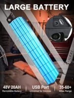 HAOQI Leopard Electric Bike for Adults, 750W(Peak 1000W) Brushless Motor Mountain Bike,26" x 4.0 Fat Tire Ebike, 48V 20AH Removable Battery, 28MPH Electric Bicycle,7 Speed - Image 3