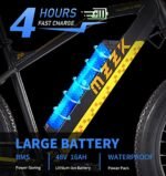 Katharina Shop Adults Electric Bike 750W Motor Fat Tire Electric Mountain Bicycle 48V Lithium Battery 7-Speed Snow Beach E-Bike Dirt Bicycles UL, Black - Image 2