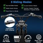 Ronson Adult Electric Bike,1000W Electric Bike 35MPH, 12-Speed 20" x4.0 Electric Bike Fat Tire,Electric Mountain Bike for Men,48V 20AH Removable Battery E Dirt Bike, Passed UL&GCC Certification - Image 4