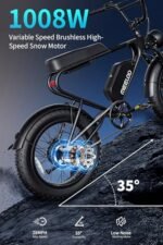 Electric Bike for Adults 1008W Dual Brushless Motor 624Wh Removable Battery Mountain Ebike, 28MPH Electric Bikes, 20" x4.0 Fat Tire Electric Bicycle - Image 2