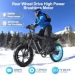 Electric Bike for Adults, 1500W Motor Electric Bike, Top Speed 30Mph & 75-Mile Long Range, 20-Inch Fat Tire Mountain Electric Bicycle, Commuting E-Bike Adults with Acc Cruise - Image 2