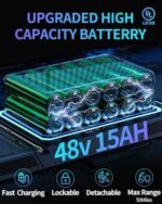 Electric Bike for Adults, ????????????????/????????????????/????????????????/????????????????????,25/30/35MPH Dirt Bike, 48V 15/20AH,52V 40AH Removable Battery, Max 50-180Miles Motorcycle, 20" Fat Tire Ebike, 7-Speed & UL Bicicleta - Image 4