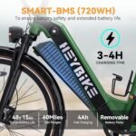 Heybike Cityrun Electric Bike, 1000W Motor Peak City Cruiser Ebike, 48V 15Ah(720Wh) Battery, 60 Miles, Step-Thru Electric Bicycle with APP Control, 3H Fast Charging, Commuter Electric Bike for Adults - Image 3