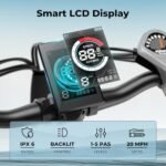 Jasion EB5 Plus Electric Bike, 480 WH Removeable Battery, 750W Peak Motor Electric Mountain Bike, 20MPH Ebike for Adults with Front Fork Suspension - Image 2