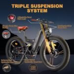 FREESKY WARRIOR PRO Peak 2800w Dual Motor Electric Bike for Adults with APP Control, 38+mph 48V 25Ah SAMSUNG Cells Battery Electirc Mountain Bike, Full Suspension Fat Tire E Bike, Off-road E Bicycle - Image 5