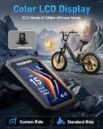 Corgi Electric Bike for Adults 960W, 48V 20Ah Battery Ebike, New Longitudinal Suspension Ebike, 20'' Fat Tire Full Suspension Mountain Ebike, 28MPH & 80Miles Range, LCD Display, 7 Speed - Image 5