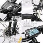 HOTEBIKE Electric Bike for Adults with 36V 10AH Removable Hidden Battery, Electric Mountain Bike 27.5" Ebike for Men Women, 350W(Peak 500W) Electric Bicycle with Professional 21 Speed Gears - Image 5