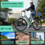 Electric Bike for Adults, 500W(Peak 1000W) Brushless Motor UP to 28MPH,UL2849 Certified Built-in Removable Battery,26" Step-Through Ebike for Women/Men,Commuting E Bike with 7-Speed - Image 6