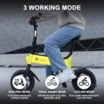 SISIGAD Electric Bike for Adults Teens, 300W Powerful Motor,12 Inch Tires and 15MPH Electric Bicycle, 15 Miles Long Range Mini E Bike with Disc Brakes - Image 3