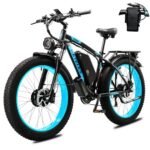 2000W Electric Bike for Adults, 26'' Fat Tire Beach Snow Electric Bicycle Dual Motor 23AH Removable Battery 33MPH Mountain Ebikes