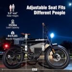 Electric Bike for Adults - 1300W 20" Fat Tires EBike, 960Wh Removable Battery Bicycle, with Dual Suspension & Hydraulic Brakes Motorcycle, 7-Speed, 32MPH, Pioneer - Image 6