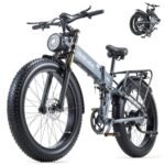 Electric Bike 40AH Fold Ebike - 48V 30MPH 1000W Electric Bicycle Mountain E Bike with 2 * 20AH Battery, 140 Miles Long Range 26 * 4 inch Fat Tire e Bike for Adult Electric
