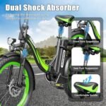 Dorida Foldable Electric Bike for Adults,Hidoes 750W Folding Ebikes for Adults,13Ah Removable Battery 40Miles E Bike Electric Bicycle for Commuting 20" Tire,Dual Suspensions - Image 4