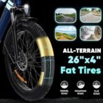 EZ BREEZE Electric Bike for Adults with Double Disc Brakes | Unisex Fat Tire Road Snow Beach Mountain Bicycle with 26 Inch Wheels 48V 14ah Removable Battery W/Fast Charge 750W Motor - Image 7