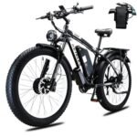 2000W Electric Bike for Adults, 26'' Fat Tire Beach Snow Electric Bicycle Dual Motor 23AH Removable Battery 33MPH Mountain Ebikes