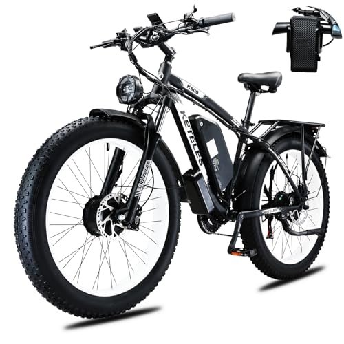 Version 1.0.0 2000W Electric Bike for Adults, 26'' Fat Tire Beach Snow Electric Bicycle Dual Motor 23AH Removable Battery 33MPH Mountain Ebikes - Image 1