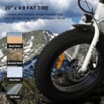 aostirmotor 500W 25MPH Folding Electric Bike 20 x 4 inch Fat Tire E Bikes for Adults Electric Foldable Ebike,Electric Mountain Bike Snow Beach Bicycle with Shimano 7 Speed - Image 5