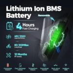 Eahora P5 Plus (Upgraded) Peak 1000W 20Ah Ebike for Adults, 28+mph 80-120Miles Full Suspension Electric Mountain Bike Unibody Magnesium Alloy Frame City Electric Bike for Multiple Scenarios - Image 4