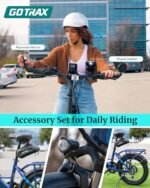 Gotrax F2V2 20" Electric Bike, Max Range 55 Miles & 20Mph Power by 500W, LCD Display & 5 Pedal-Assist Levels, 7-Speed Gear& Front Shock Absorber for Adult Folding Bike with all Accessories Lock&Mirror - Image 4