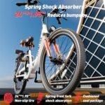 Cityscape Electric Bike for Adults 500W, 48V 20AH 60Miles Commuter Bike, 24" Ebike Electric City Cruiser Bike for Women, 7-Speed City Bike with Extra Seat, Rear View Mirrors - Image 4