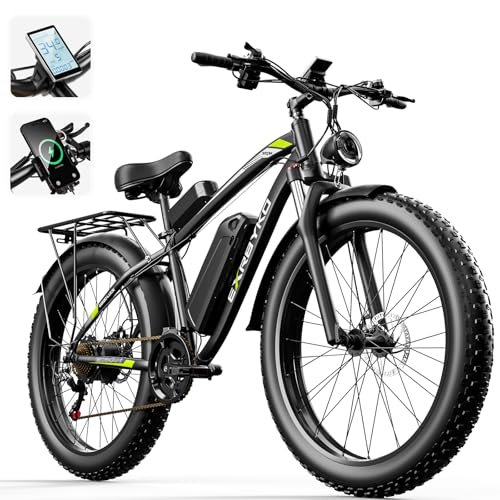 Version 1.0.0 Electric Bike for Adults, Peak 1000W/1500W 34MPH Fat Tire E Bikes for Men 48V 17.5AH 840WH Battery, 70 Miles Ebike 21-Speed Gears, Beach Mountain Snow Electric Bicycle E-bike UL Certified - Image 1