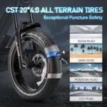 HEDONIC Juliet II Electric Bike for Adults Peak 1700W 52V/60Ah 34MPH 100+Miles Long Range Ebike Full Suspension Electric Mountain Bicycle with Dual Hydraulic Brake - Image 5