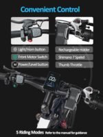 Full Suspension 52V Electric Bike for Adults 2000W Peak 3000W Dual Motor AWD Ebike 36.8MPH 26" All Terrain Fat Tire Adults Electric Bicycle with 52V 23AH Battery Up to 80Miles 7Speed Gear Ebikes - Image 6