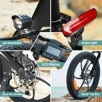 NR-7 20" Folding Electric Bike for Adults | Lightweight Foldable Electric Bicycle - Weighs Only 45lbs | 500W Brushless Motor | 40+ Mile Range | 21mph Speed - Class 2 Fat TIre Ebike - Image 7