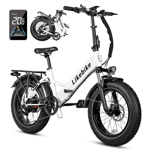 Version 1.0.0 Folding Electric Bike 20" x 4.0 Fat Tire Electric Bicycle,48V Lithium Removable Battery,Peak 720W Folding Ebike for Adult,5 Pedal-Assist Levels& Large LCD Display,Step Through ebike for Adult - Image 1
