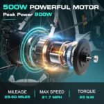 Vivi Folding Electric Bike for Adults, 20" Fat Tire Folding Ebike, 900W Peak Motor Foldable Electric Bicycle 21.7MPH Electric Cruiser Bike with 48V Removable Battery, 7 Speed Commuter E Bike - Image 4