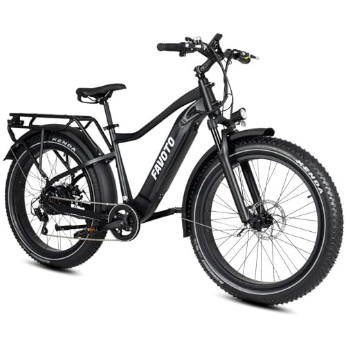 Version 1.0.0 Favoto Fat Tire Electric Bike - 750W 48V14Ah Ebikes for Adults 26″Electric Bicycle 60Miles Range 20mph 5 PAS 7 Speed LCD Display Mountain Off-Road Electric Bicycle - Image 1