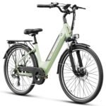 Jasion Roamer ST Electric Bike for Adults, 1200W Peak Motor Max 62miles & 28MPH City Cruiser Ebike,26'' Commuter Ebike, 528WH Removable Battery,7-Speed Electric Bicycles, Front Suspension Bicycles