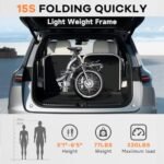 Electric Bike for Adults with 1000W Peak Motor,30mph Max Speed,80 Miles Max Range,48V15A/20A Removable Battery Ebike, 20" Foldable All Terrain Electric Bicycle with 7-Speed and Front Suspension - Image 6