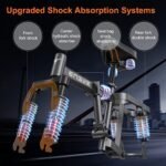 ENGWE T14 Mini Electric Bike for Adults Teens, 14" City Commuter Folding Ebike, 600W Motor 48V 10AH Battery Range 37Mile 20MPH Electric Bicycles Shock Absorptions Ebikes - Image 4