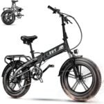 Folding Electric Bike for Adults, 750W Motor(1000W Peak),30MPH, 60Mile,48V 12.8AH/15AH/20AH Battery,20" Fat Tire Foldable Electric Bicycle,Commuter Beach Snow E-Bikes,7-Speed…