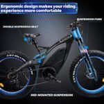 ECOTRIC Powerful Electric Bike 1000W Motor 17.6AH/48V Battery 26" x 4.8" Fat Tire Ebike with Suspension Fork Aluminum Frame Mountain Bike Beach E-Bike Snow Bicycle for Adults - Image 4