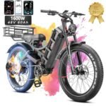 HEDONIC Romeo Pro [2024 Upgraded] Electric Bike for Adults 1400W/60Ah 100+Miles Long Range Ebikes 26" Fat Tire Electric Mountain Bike Full Suspension Ebike Dual Hydraulic Brakes