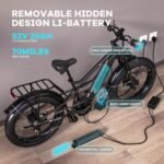 Electric Bike for Adults, Peak 1500W/3000W Single/Dual Motor, up to 35-38 MPH and 90 Miles Range, 1196Wh Battery, 26" x 4.0" Fat Tire Full Suspension 7 Speed Adult Electric Bicycles for Commute - Image 4