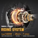 ANIIOKI eBike,AQ177 PRO MAX Electric Bike,48/52V 60Ah Electric Commuting Bike,200Miles Long Range, Peak 1200W Power Ebike, Electric Bicycle for Adults - Image 3