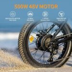 Jasion EB7 2.0 Electric Bike for Adults, 1200W Peak Motor 28MPH Max Speed Folding Ebike, 48V 10AH Removable Battery, 20" Fat Tire with Dual Suapension, 7-Speed Electric Bicycles, UL Certifiled - Image 3