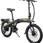 HILAND Rockshark 20 inch Folding Electric Bike for Adults with 250W Motor, 36V 7.8AH Removable Battery, Front Light & 7-Speed Electric Bicycles, Urban Ebike